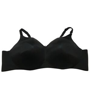 Cacique Black Lightly Lined No-Wire Bra Plus Size 50DD Wireless Full Coverage